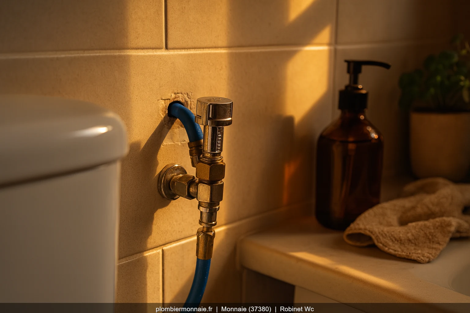 Installation robinet WC par plombier professionnel a Monnaie (37380)